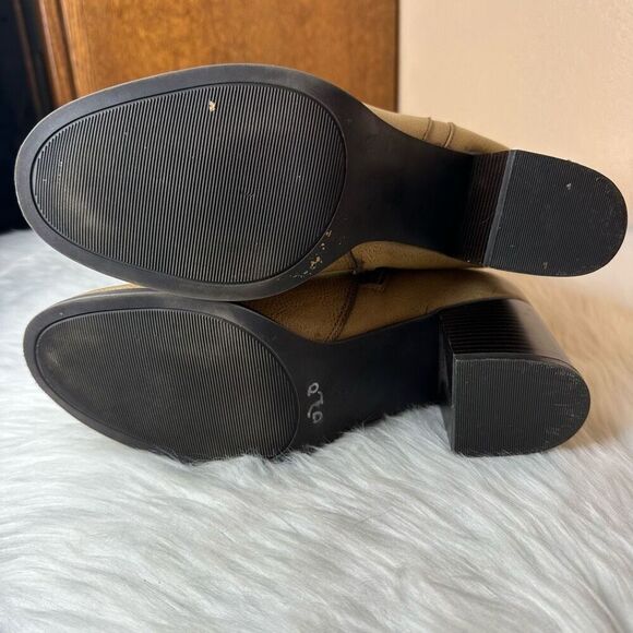 Rampage Tan Boots Gold Accent Size 10 Heels Retro - Picture 7 of 11